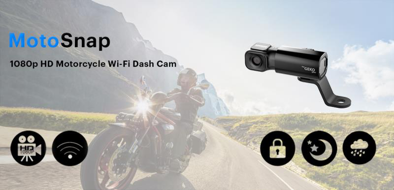 Moto Snap 1080P HD Motorcycle Dash Cam - GekoGear